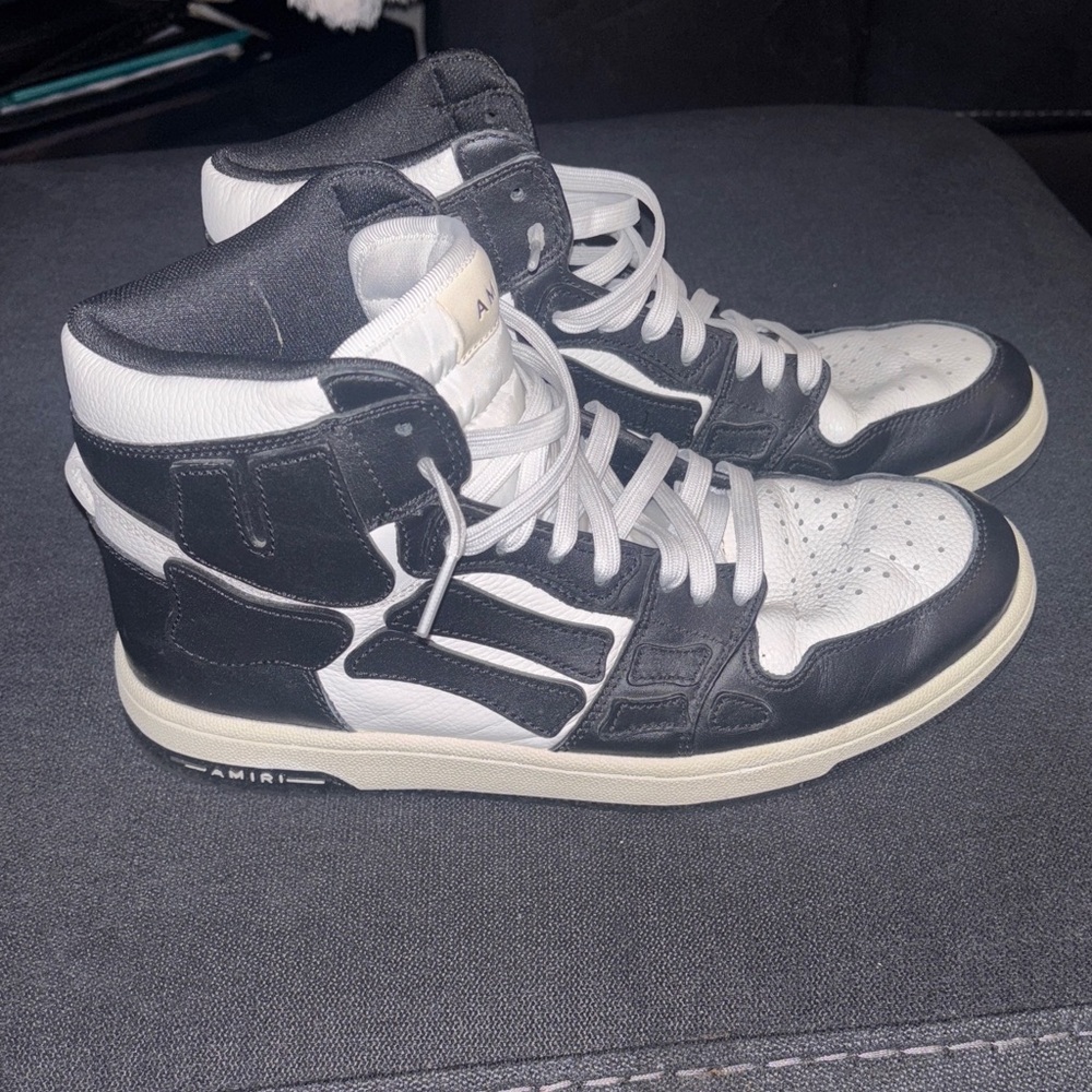 AMIRI Monochrome High-Top Sneakers